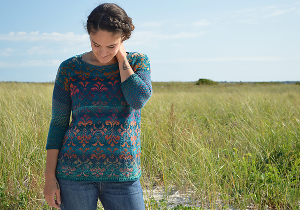 Vintage Damask Pullover